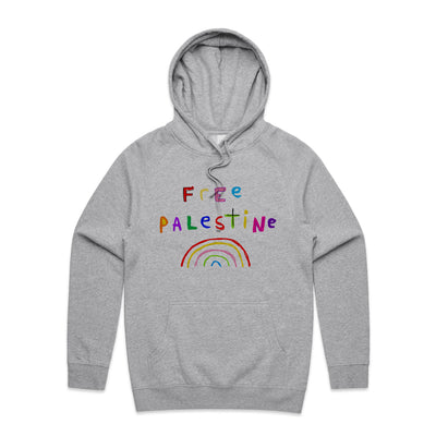 Free Palestine Charity Hoodie by Lonely Kids Club. All clothing from our T-shirts to our shorts and hoodies are ethically made, and printed packed and shipped from Sydney.