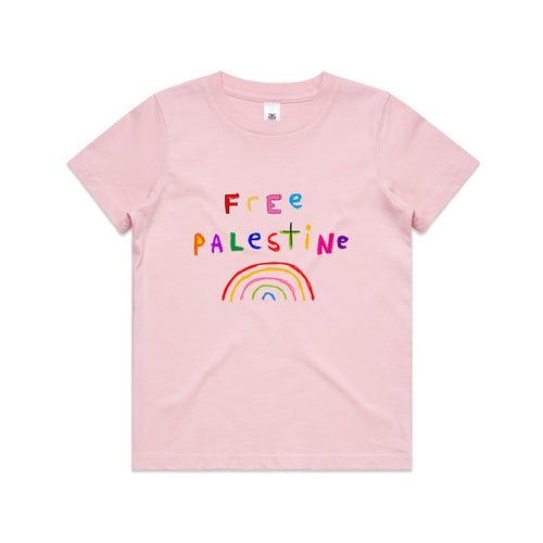 Free Palestine Charity Kids Tee by Lonely Kids Club. All clothing from our T-shirts to our shorts and hoodies are ethically made, and printed packed and shipped from Sydney.