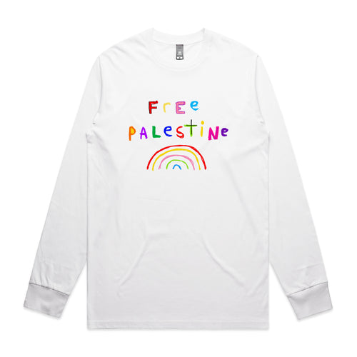 Free Palestine Charity Tee by Lonely Kids Club. All clothing from our T-shirts to our shorts and hoodies are ethically made, and printed packed and shipped from Sydney.