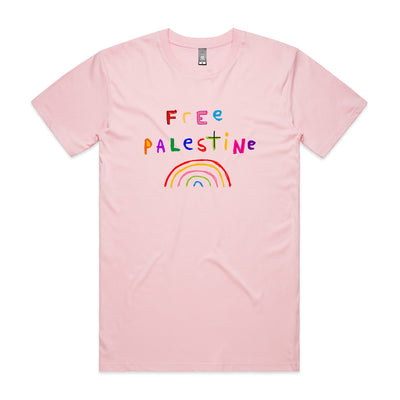 Free Palestine Charity Tee by Lonely Kids Club. All clothing from our T-shirts to our shorts and hoodies are ethically made, and printed packed and shipped from Sydney.