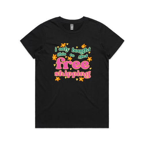 Free Shipping Tee by Lonely Kids Club. All clothing from our T-shirts to our shorts and hoodies are ethically made, and printed packed and shipped from Sydney.