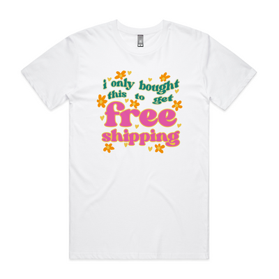 Free Shipping Tee by Lonely Kids Club. All clothing from our T-shirts to our shorts and hoodies are ethically made, and printed packed and shipped from Sydney.