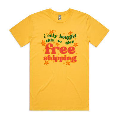 Free Shipping Tee by Lonely Kids Club. All clothing from our T-shirts to our shorts and hoodies are ethically made, and printed packed and shipped from Sydney.