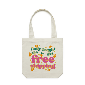 Free Shipping Tote by Lonely Kids Club. All clothing from our T-shirts to our shorts and hoodies are ethically made, and printed packed and shipped from Sydney.