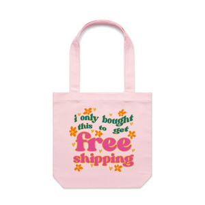 Free Shipping Tote by Lonely Kids Club. All clothing from our T-shirts to our shorts and hoodies are ethically made, and printed packed and shipped from Sydney.