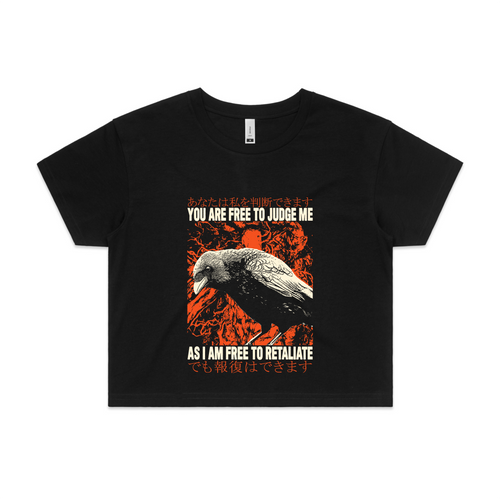 Free To Retaliate Tee by Lonely Kids Club. All clothing from our T-shirts to our shorts and hoodies are ethically made, and printed packed and shipped from Sydney.