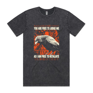 Free To Retaliate Tee by Lonely Kids Club. All clothing from our T-shirts to our shorts and hoodies are ethically made, and printed packed and shipped from Sydney.