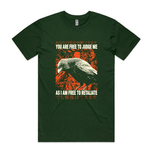 Free To Retaliate Tee by Lonely Kids Club. All clothing from our T-shirts to our shorts and hoodies are ethically made, and printed packed and shipped from Sydney.