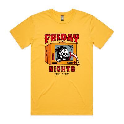 Friday Nights Tee by Lonely Kids Club. All clothing from our T-shirts to our shorts and hoodies are ethically made, and printed packed and shipped from Sydney.