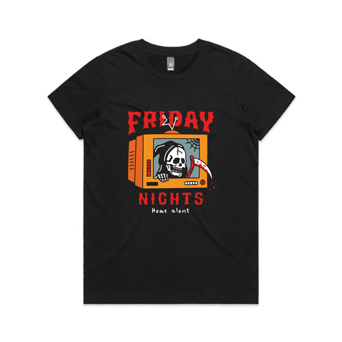 Friday Nights Tee by Lonely Kids Club. All clothing from our T-shirts to our shorts and hoodies are ethically made, and printed packed and shipped from Sydney.