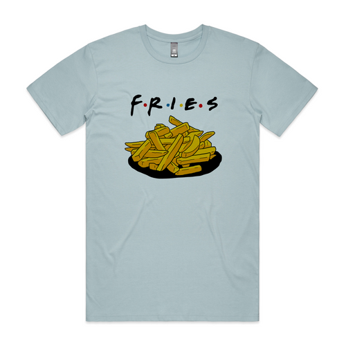 F.R.I.E.S. Tee by Lonely Kids Club. All clothing from our T-shirts to our shorts and hoodies are ethically made, and printed packed and shipped from Sydney.