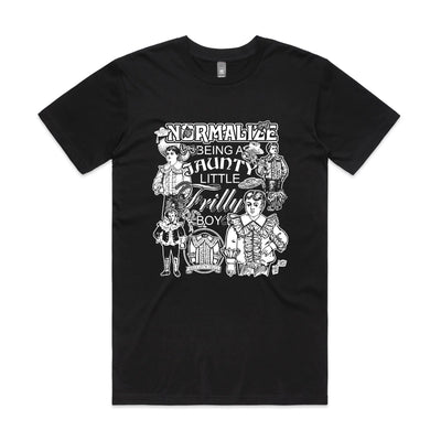 Frilly Boy Tee by Lonely Kids Club. All clothing from our T-shirts to our shorts and hoodies are ethically made, and printed packed and shipped from Sydney.