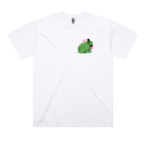 No Frog Tee by Lonely Kids Club. All clothing from our T-shirts to our shorts and hoodies are ethically made, and printed packed and shipped from Sydney.