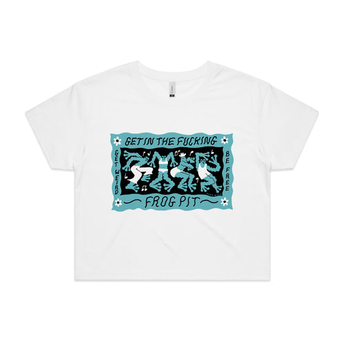 Frog Pit Tee by Lonely Kids Club. All clothing from our T-shirts to our shorts and hoodies are ethically made, and printed packed and shipped from Sydney.