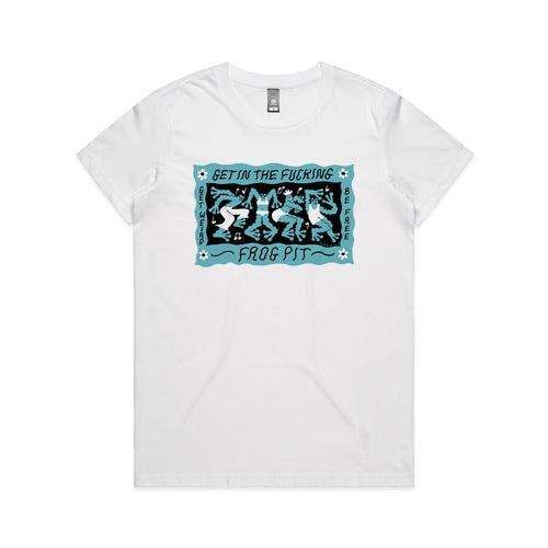 Frog Pit Tee by Lonely Kids Club. All clothing from our T-shirts to our shorts and hoodies are ethically made, and printed packed and shipped from Sydney.