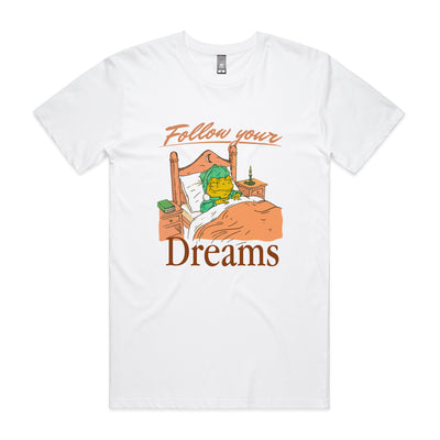 Froggie Dreams Tee by Lonely Kids Club. All clothing from our T-shirts to our shorts and hoodies are ethically made, and printed packed and shipped from Sydney.
