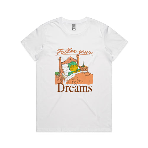 Froggie Dreams Tee by Lonely Kids Club. All clothing from our T-shirts to our shorts and hoodies are ethically made, and printed packed and shipped from Sydney.
