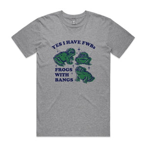 Frogs With Bangs Tee by Lonely Kids Club. All clothing from our T-shirts to our shorts and hoodies are ethically made, and printed packed and shipped from Sydney.
