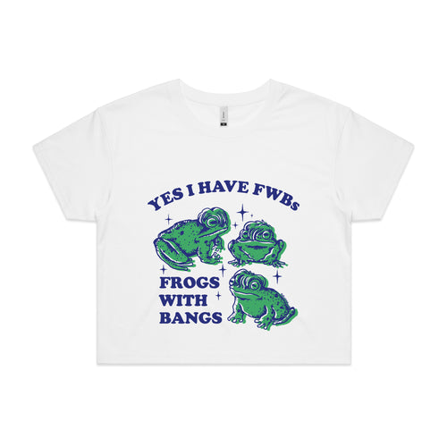 Frogs With Bangs Tee by Lonely Kids Club. All clothing from our T-shirts to our shorts and hoodies are ethically made, and printed packed and shipped from Sydney.