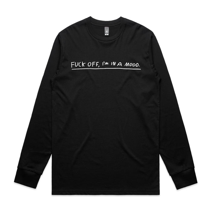 F-Off Long-Sleeve Graphic Tee in Black