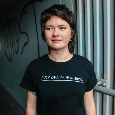 Fuck Off Tee by Lonely Kids Club. All clothing from our T-shirts to our shorts and hoodies are ethically made, and printed packed and shipped from Sydney.