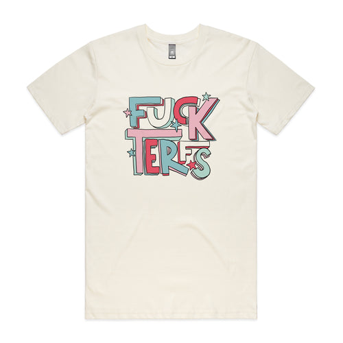 Fuck TERFs Tee by Lonely Kids Club. All clothing from our T-shirts to our shorts and hoodies are ethically made, and printed packed and shipped from Sydney.