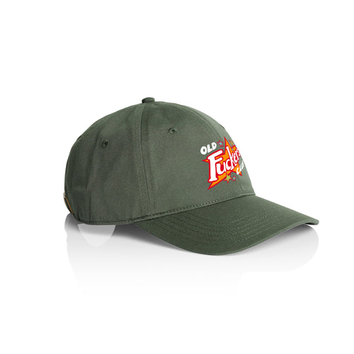 Old Fuckers Club Hat by Lonely Kids Club. All clothing from our T-shirts to our shorts and hoodies are ethically made, and printed packed and shipped from Sydney.