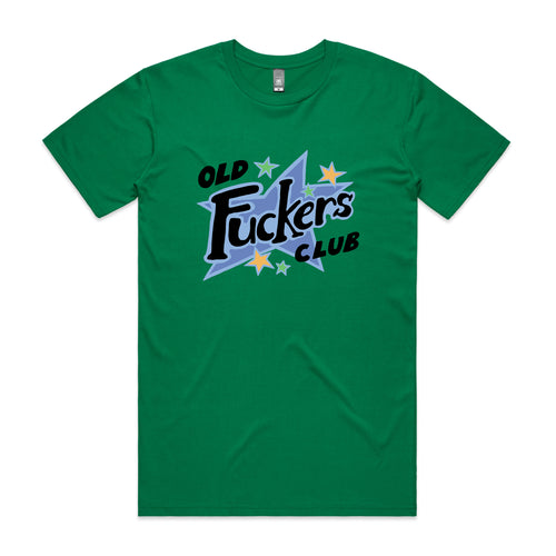 Old Fuckers Club Tee by Lonely Kids Club. All clothing from our T-shirts to our shorts and hoodies are ethically made, and printed packed and shipped from Sydney.