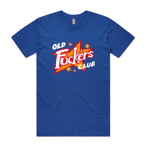 Old Fuckers Club Tee by Lonely Kids Club. All clothing from our T-shirts to our shorts and hoodies are ethically made, and printed packed and shipped from Sydney.
