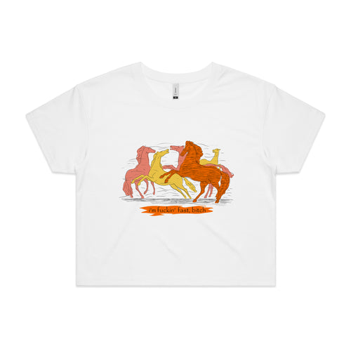 Fuckin' Fast Tee by Lonely Kids Club. All clothing from our T-shirts to our shorts and hoodies are ethically made, and printed packed and shipped from Sydney.