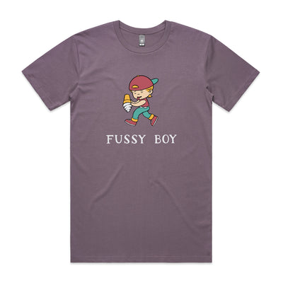 Fussy Boy Tee by Lonely Kids Club. All clothing from our T-shirts to our shorts and hoodies are ethically made, and printed packed and shipped from Sydney.
