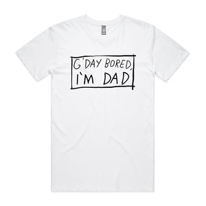 G'Day Bored Tee by Lonely Kids Club. All clothing from our T-shirts to our shorts and hoodies are ethically made, and printed packed and shipped from Sydney.