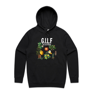 GILF Hoodie by Lonely Kids Club. All clothing from our T-shirts to our shorts and hoodies are ethically made, and printed packed and shipped from Sydney.