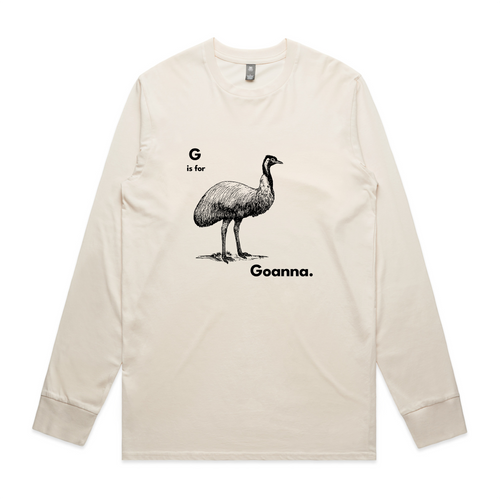 G Is For Goanna Tee by Lonely Kids Club. All clothing from our T-shirts to our shorts and hoodies are ethically made, and printed packed and shipped from Sydney.