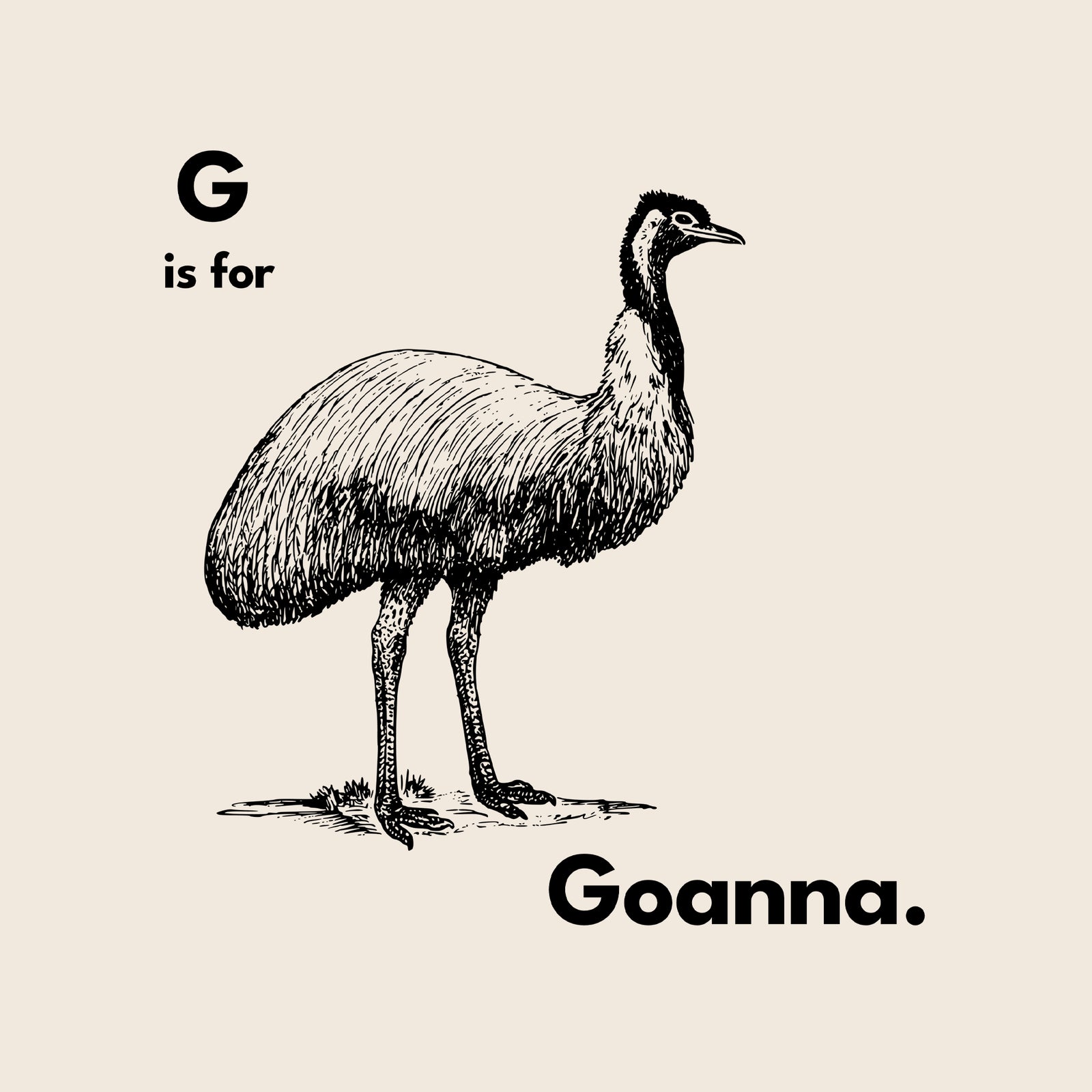 G Is For Goanna Tee