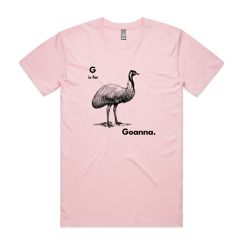 G Is For Goanna Tee by Lonely Kids Club. All clothing from our T-shirts to our shorts and hoodies are ethically made, and printed packed and shipped from Sydney.
