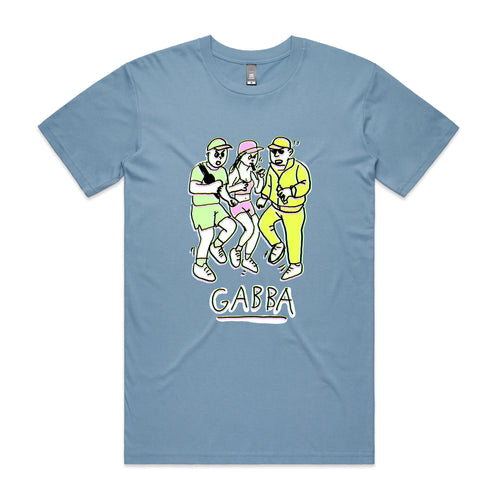 Gabba Tee by Lonely Kids Club. All clothing from our T-shirts to our shorts and hoodies are ethically made, and printed packed and shipped from Sydney.