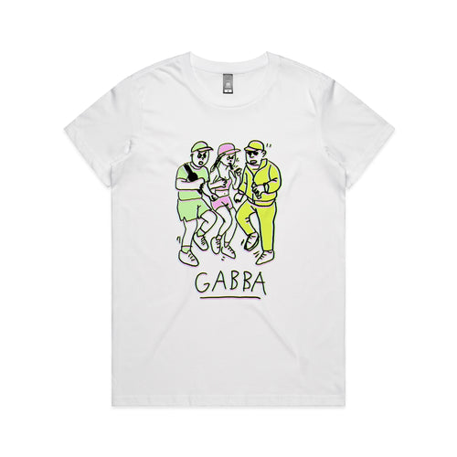 Gabba Tee by Lonely Kids Club. All clothing from our T-shirts to our shorts and hoodies are ethically made, and printed packed and shipped from Sydney.