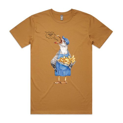 Gail The Gull Tee by Lonely Kids Club. All clothing from our T-shirts to our shorts and hoodies are ethically made, and printed packed and shipped from Sydney.