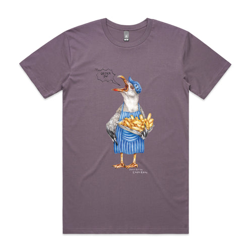 Gail The Gull Tee by Lonely Kids Club. All clothing from our T-shirts to our shorts and hoodies are ethically made, and printed packed and shipped from Sydney.