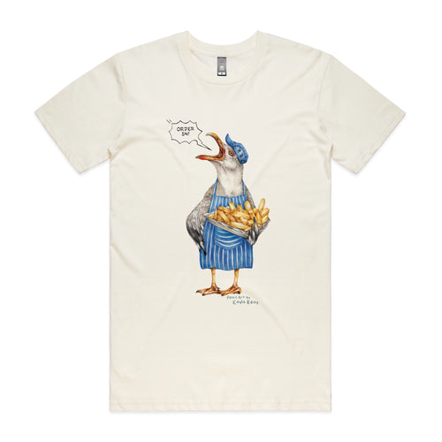 Gail The Gull Tee by Lonely Kids Club. All clothing from our T-shirts to our shorts and hoodies are ethically made, and printed packed and shipped from Sydney.