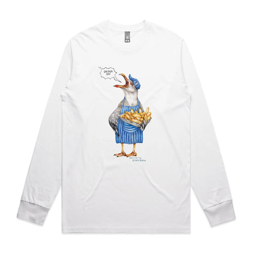 Gail The Gull Tee by Lonely Kids Club. All clothing from our T-shirts to our shorts and hoodies are ethically made, and printed packed and shipped from Sydney.