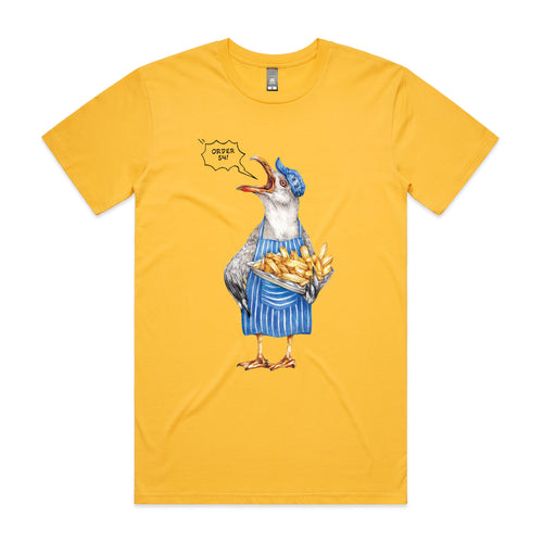 Gail The Gull Tee by Lonely Kids Club. All clothing from our T-shirts to our shorts and hoodies are ethically made, and printed packed and shipped from Sydney.