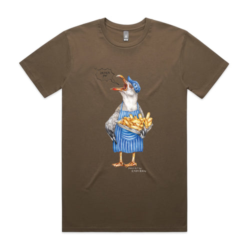 Gail The Gull Tee by Lonely Kids Club. All clothing from our T-shirts to our shorts and hoodies are ethically made, and printed packed and shipped from Sydney.