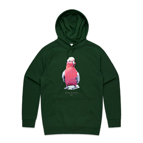 Absolute Galah Hoodie by Lonely Kids Club. All clothing from our T-shirts to our shorts and hoodies are ethically made, and printed packed and shipped from Sydney.