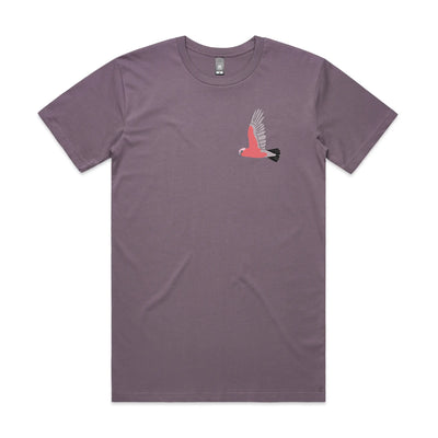 Galah In Flight Tee by Lonely Kids Club. All clothing from our T-shirts to our shorts and hoodies are ethically made, and printed packed and shipped from Sydney.