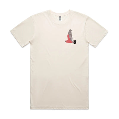 Galah In Flight Tee by Lonely Kids Club. All clothing from our T-shirts to our shorts and hoodies are ethically made, and printed packed and shipped from Sydney.