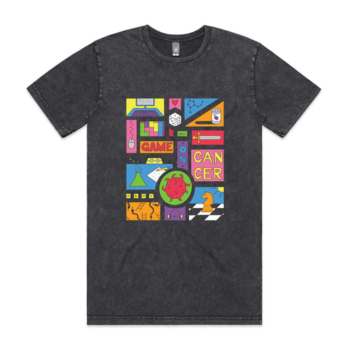Science Meets Gaming Charity Tee by Lonely Kids Club. All clothing from our T-shirts to our shorts and hoodies are ethically made, and printed packed and shipped from Sydney.