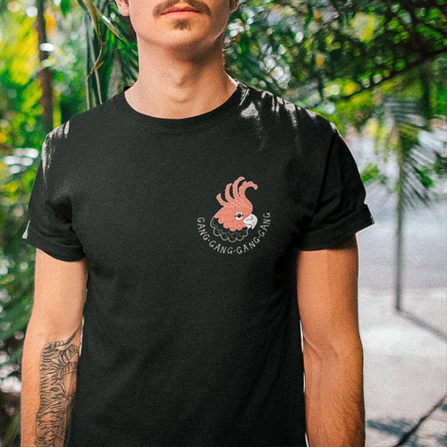 Gang Gang Gang Gang Tee by Lonely Kids Club. All clothing from our T-shirts to our shorts and hoodies are ethically made, and printed packed and shipped from Sydney.