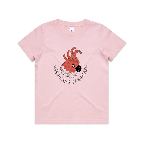 Gang Gang Gang Gang Kids Tee by Lonely Kids Club. All clothing from our T-shirts to our shorts and hoodies are ethically made, and printed packed and shipped from Sydney.